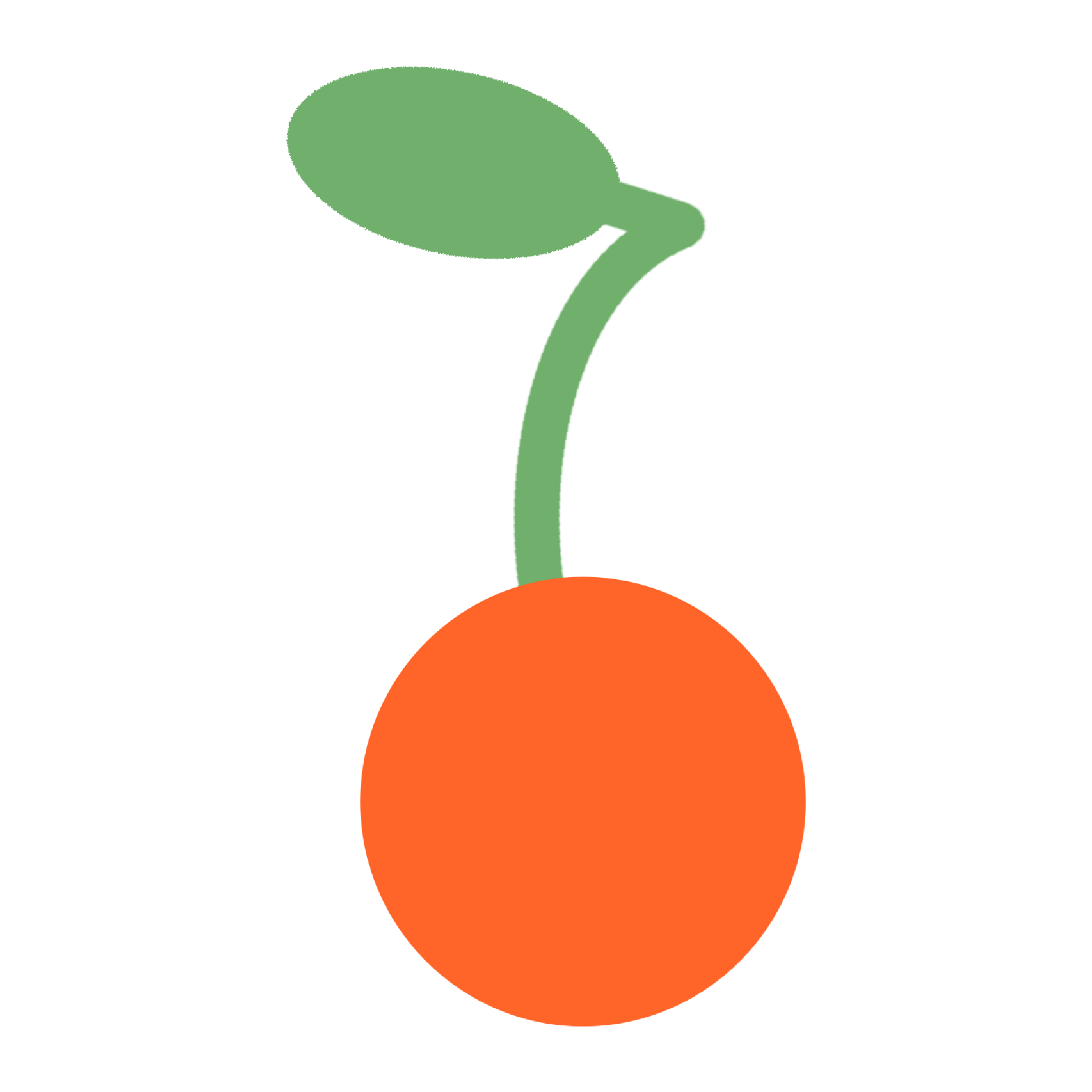 一粒のさくらんぼのイラスト