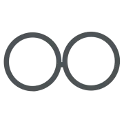 カスタマイズ用の黒縁めがね