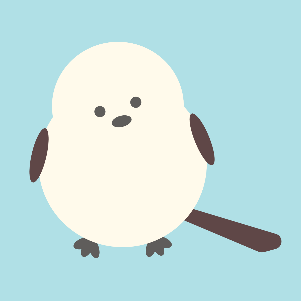 丸っこいシマエナガ