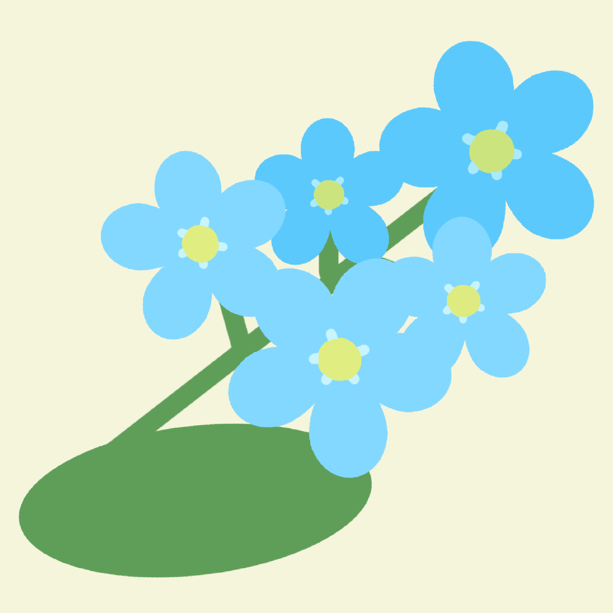 わすれなぐさのイラスト