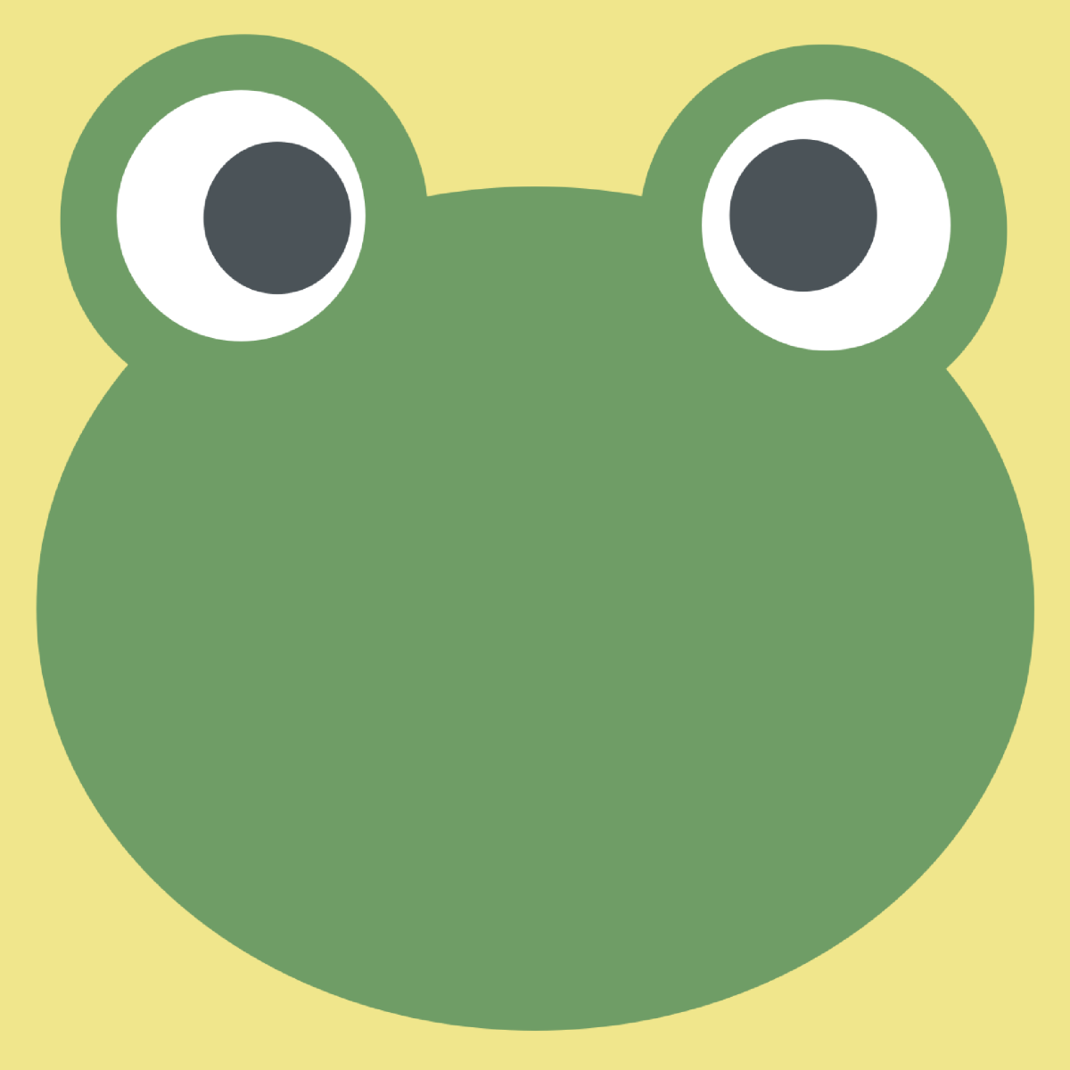 カエルの顔のイラスト