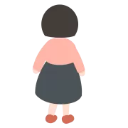 女の子の後ろ姿