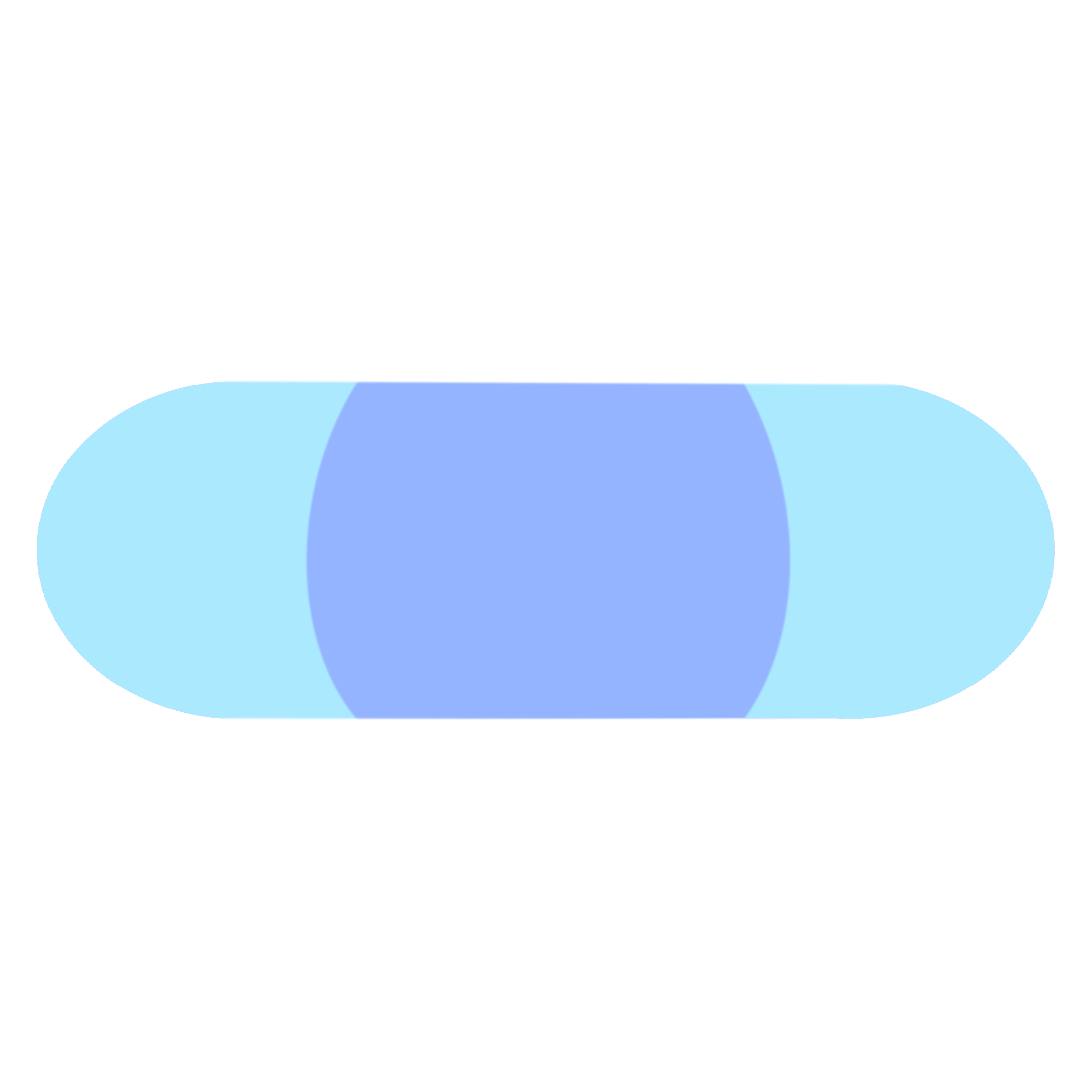 真横から見た水色の浮き輪のイラスト