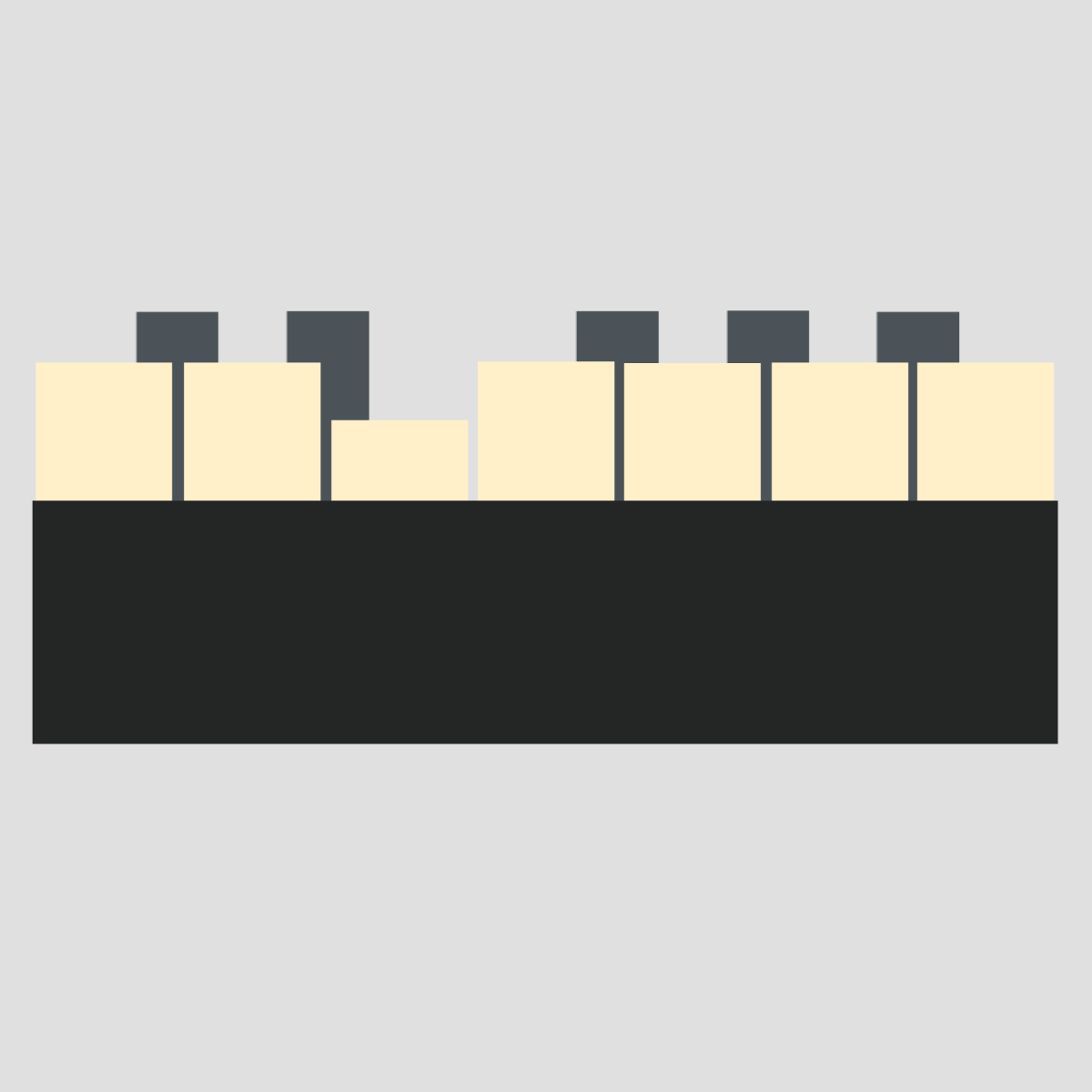 1つだけ押されている鍵盤