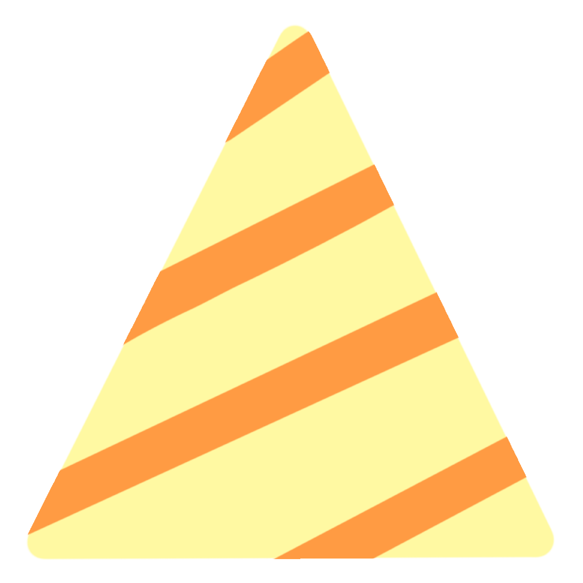 オレンジ色のパーティー帽子のイラスト