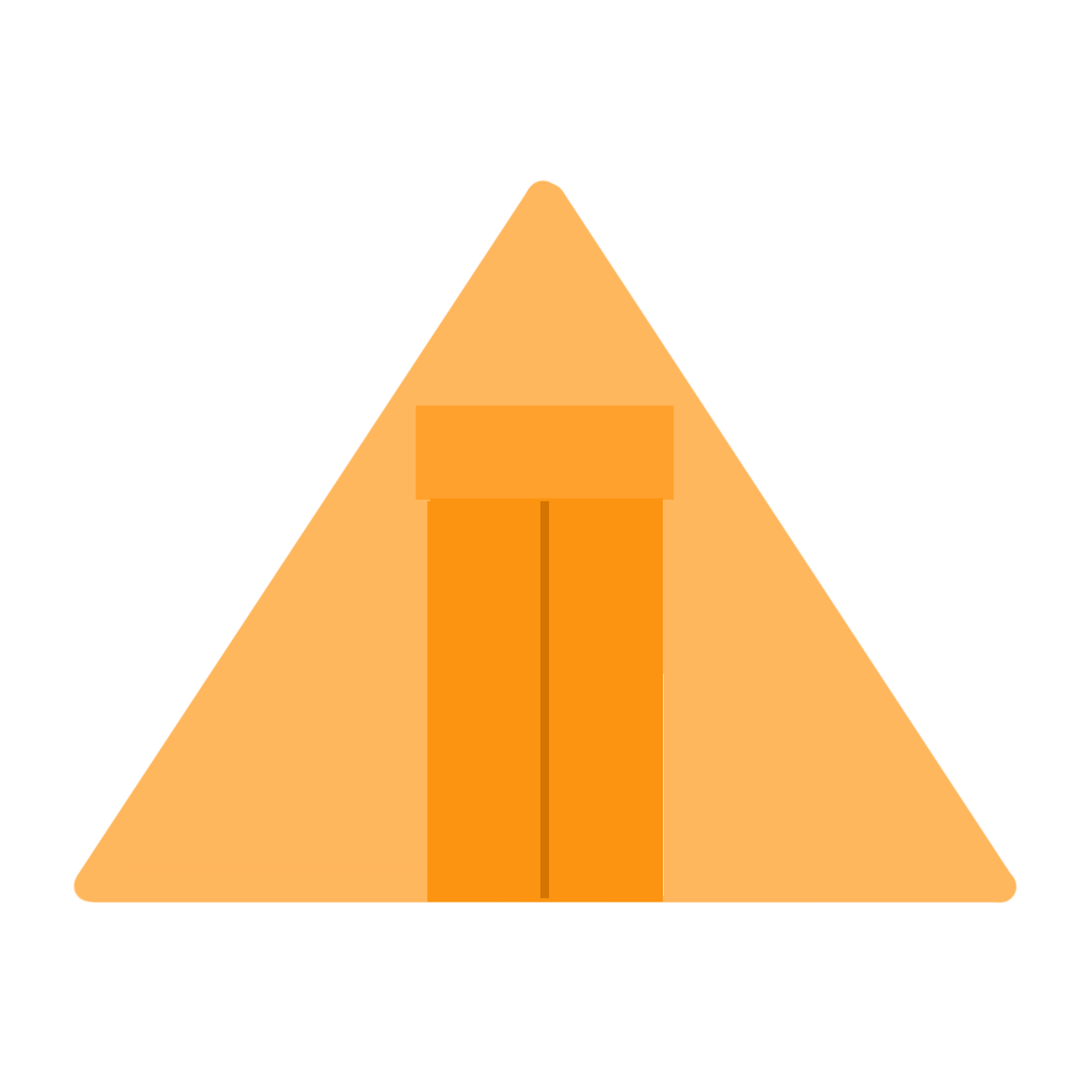 オレンジ色のテントのイラスト