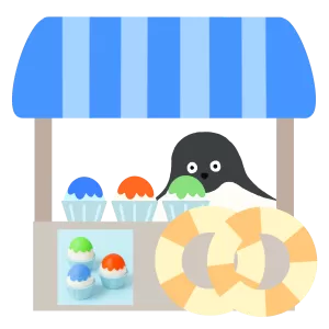 ペンギンのかき氷屋さん