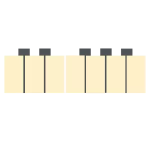 真正面から見たピアノの鍵盤