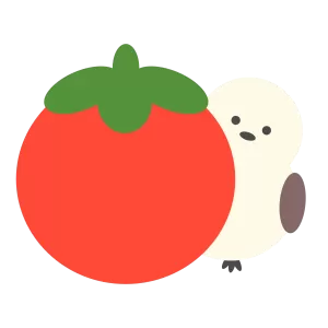 シマエナガとトマト