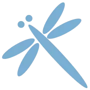 シンプルな青とんぼ