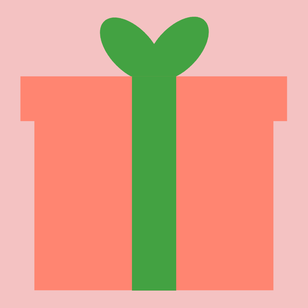 シンプルな赤いプレゼントボックスのイラスト