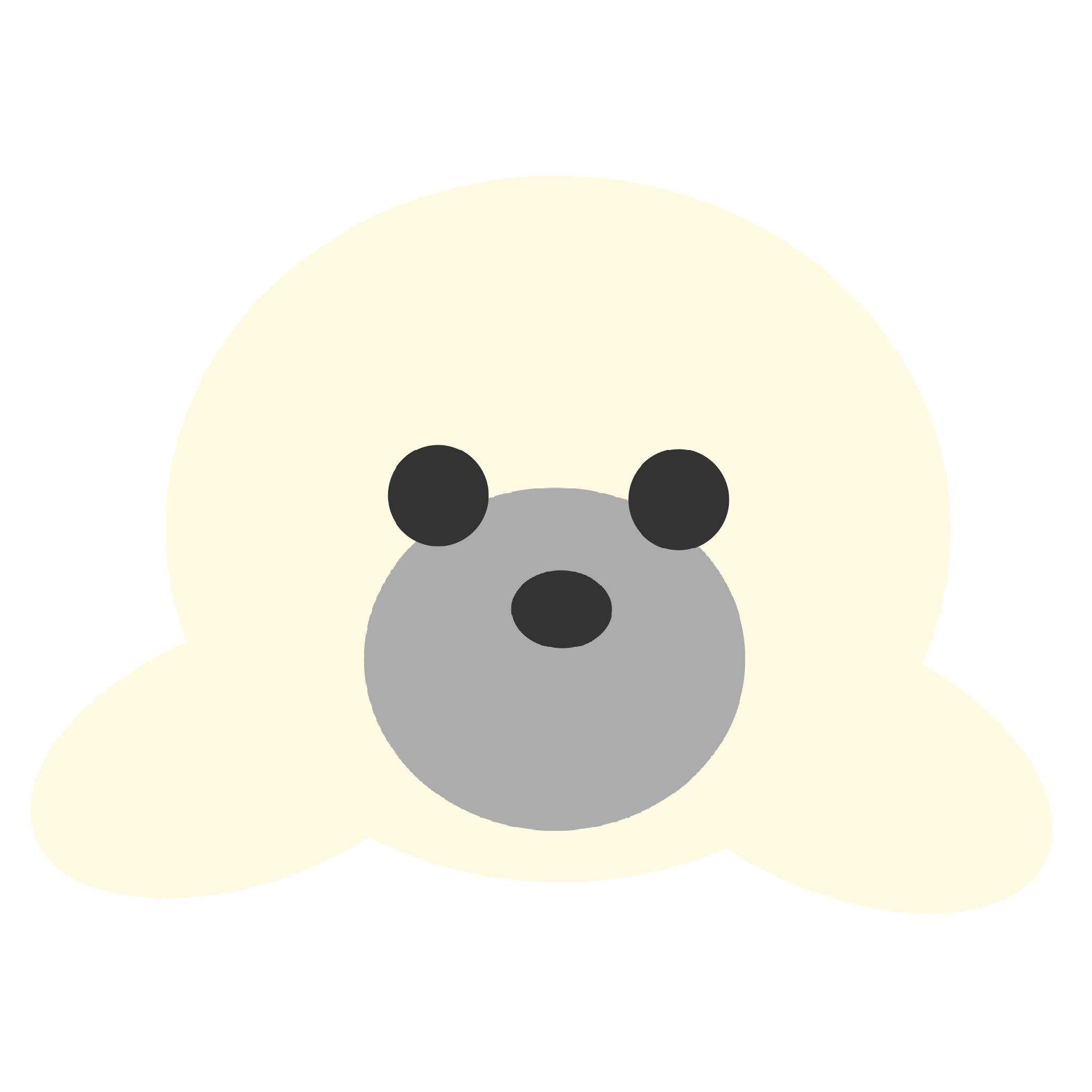 シンプルなあざらしの顔のイラスト