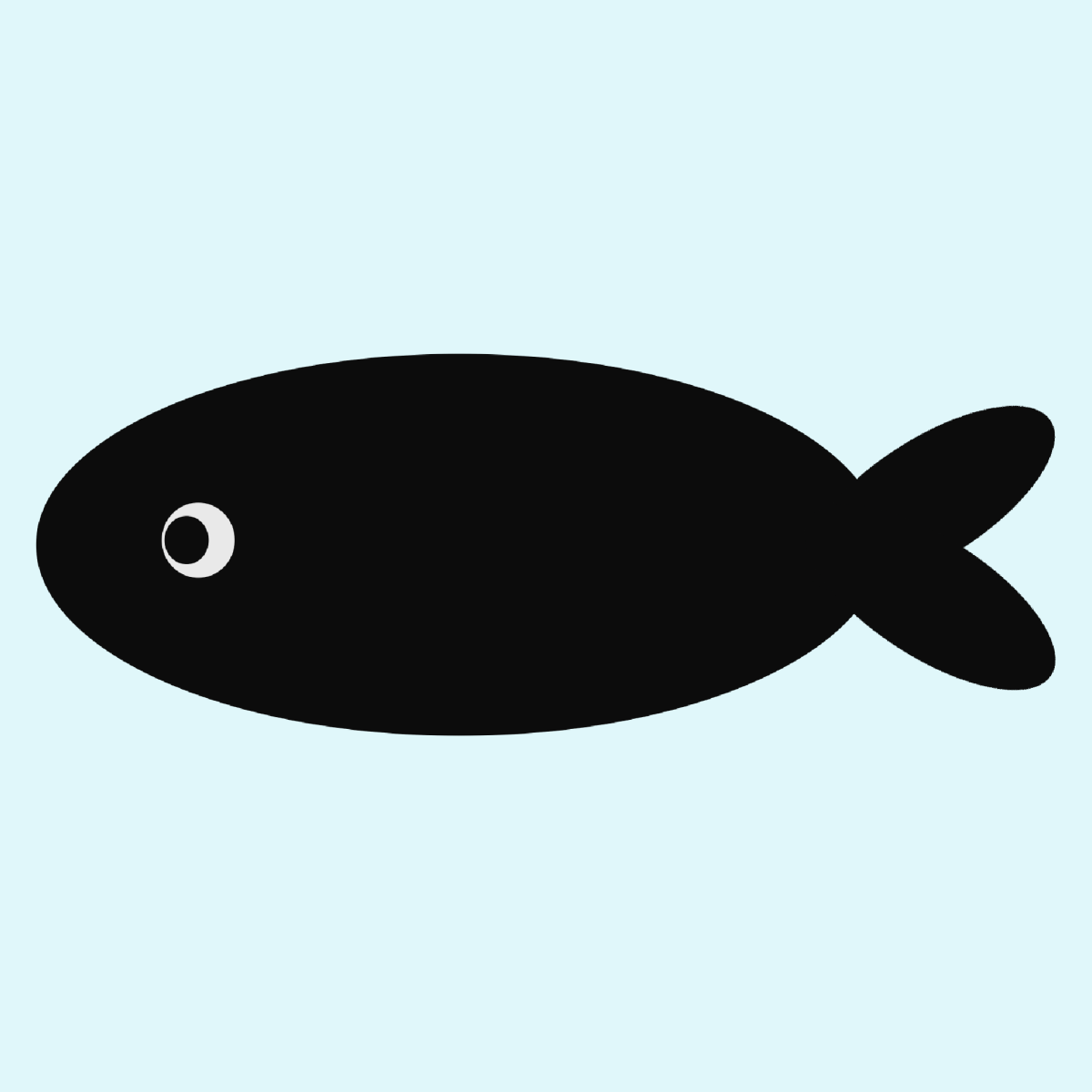 黒色の小さな魚