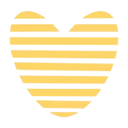 ストライプのハート