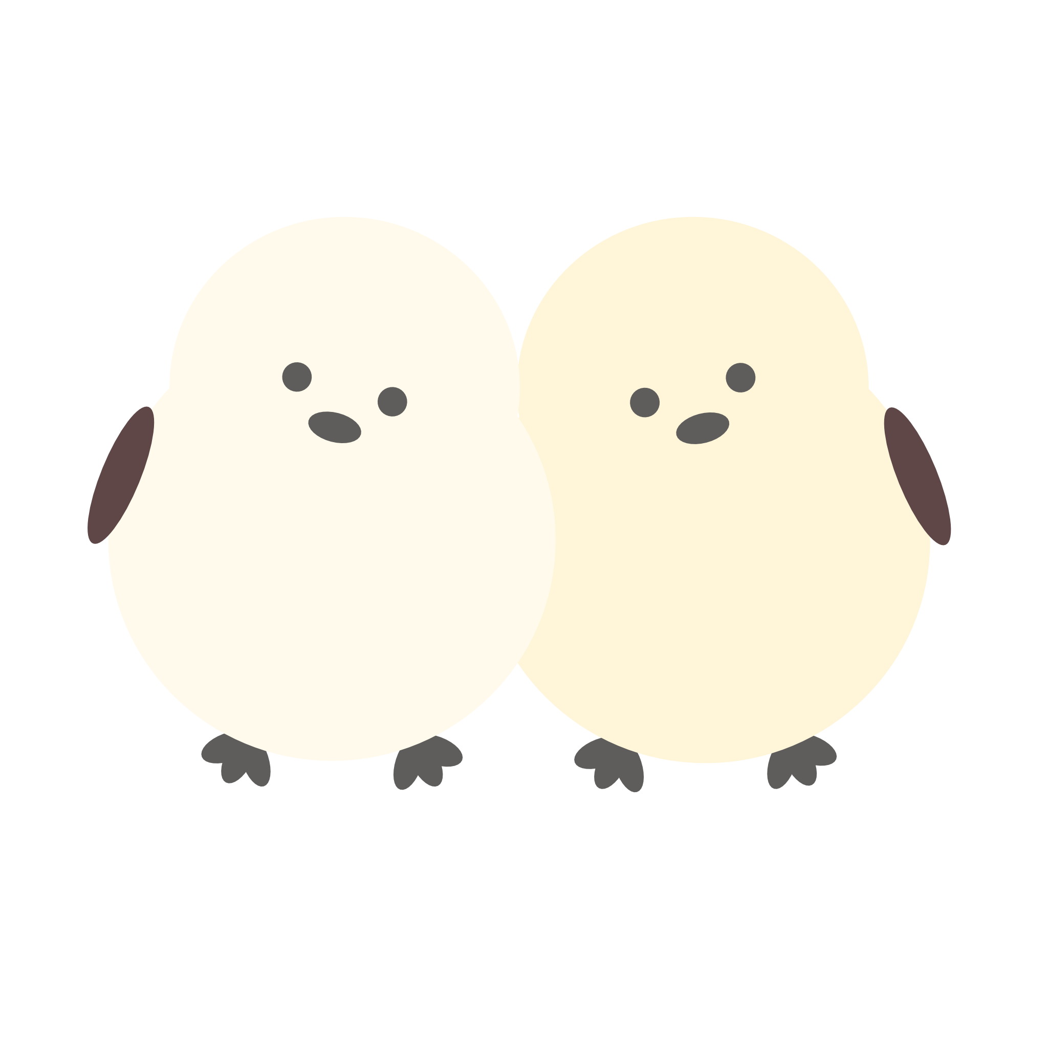 2羽のシマエナガ