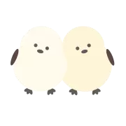 2羽のシマエナガ