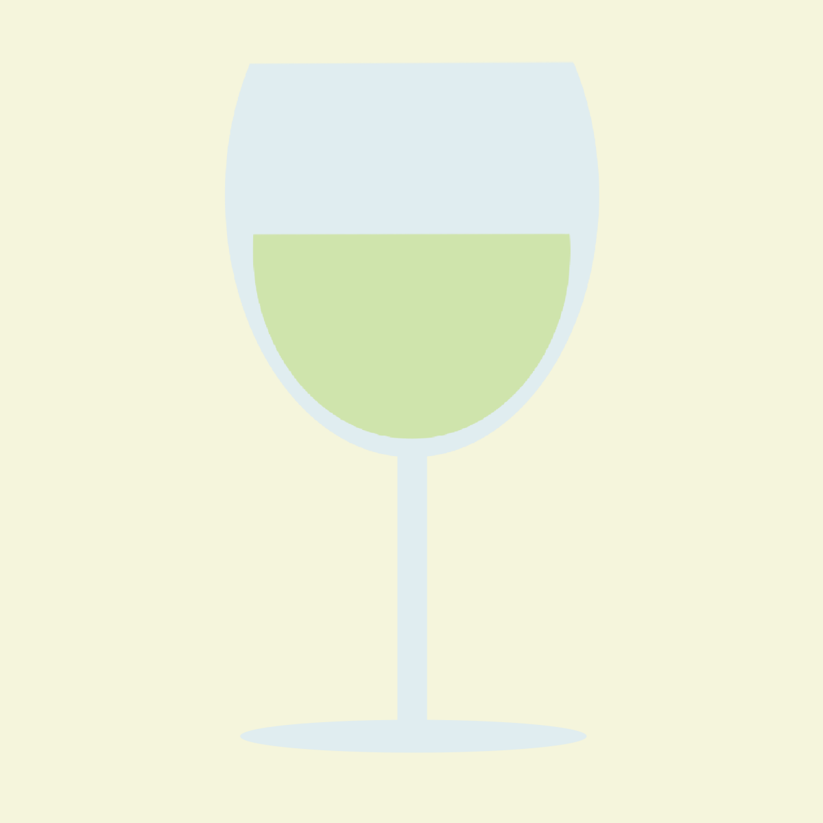 ワイングラスに入った白ワインのイラスト