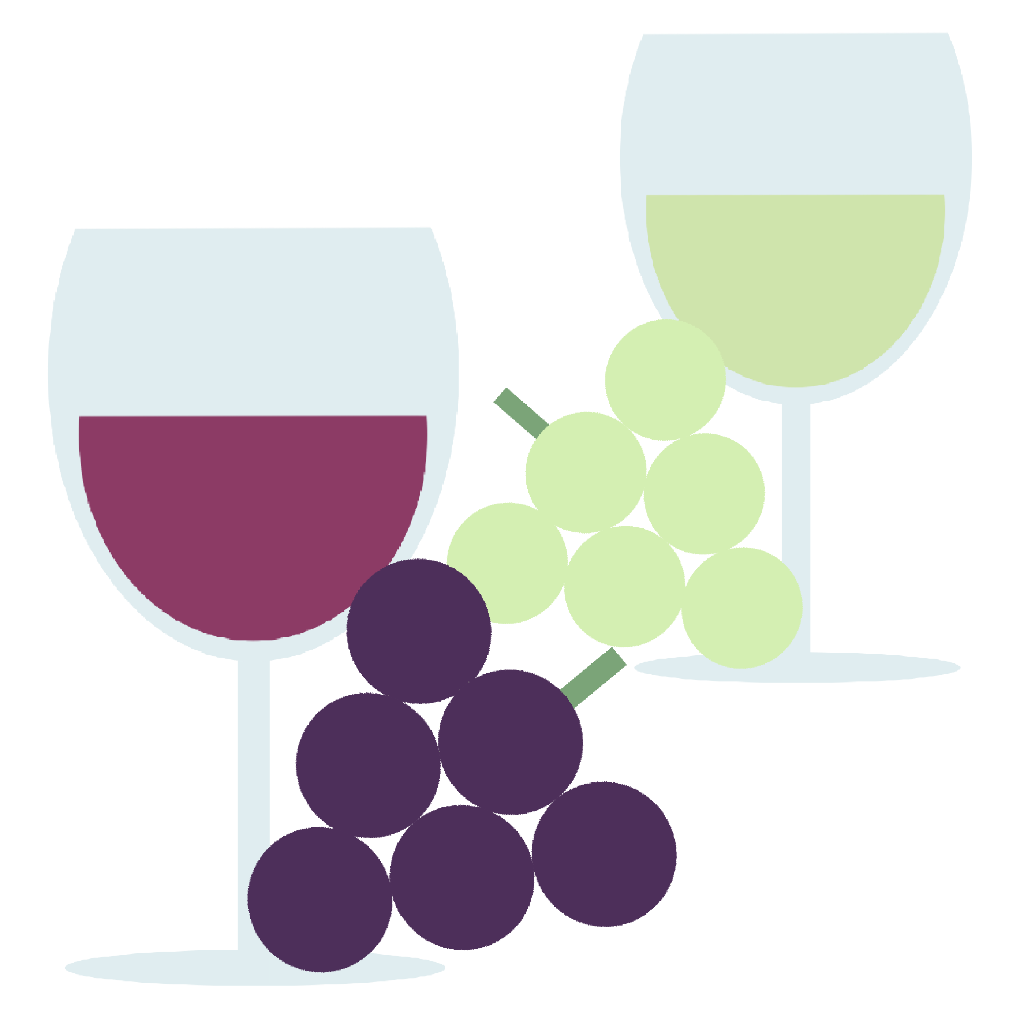 ワインとぶどうのイラスト