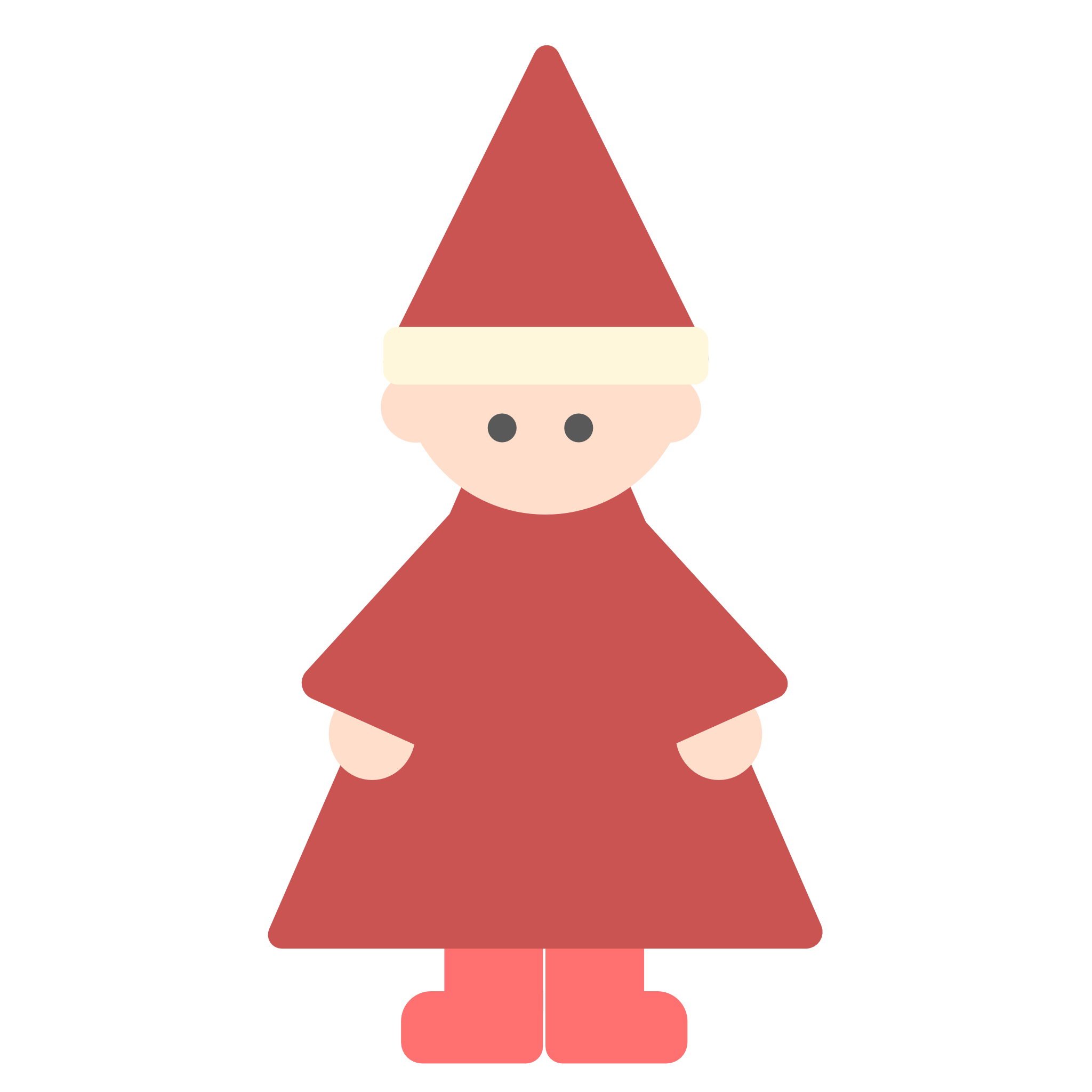 赤い服を着た子供のイラスト