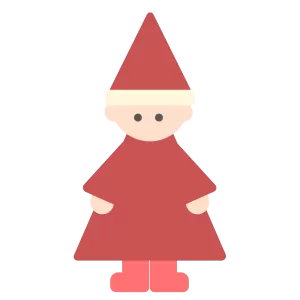 赤い服を着た子供