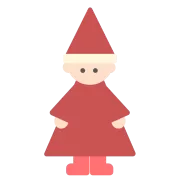 赤い服を着た子供