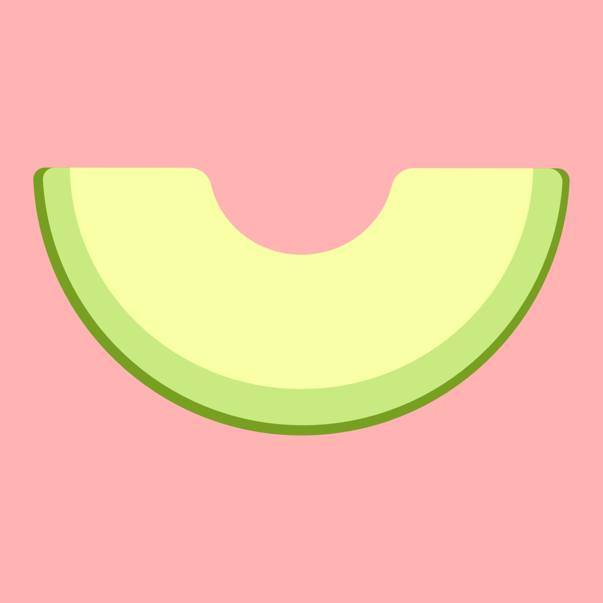 カットメロン（ベクターリメイク）のイラスト