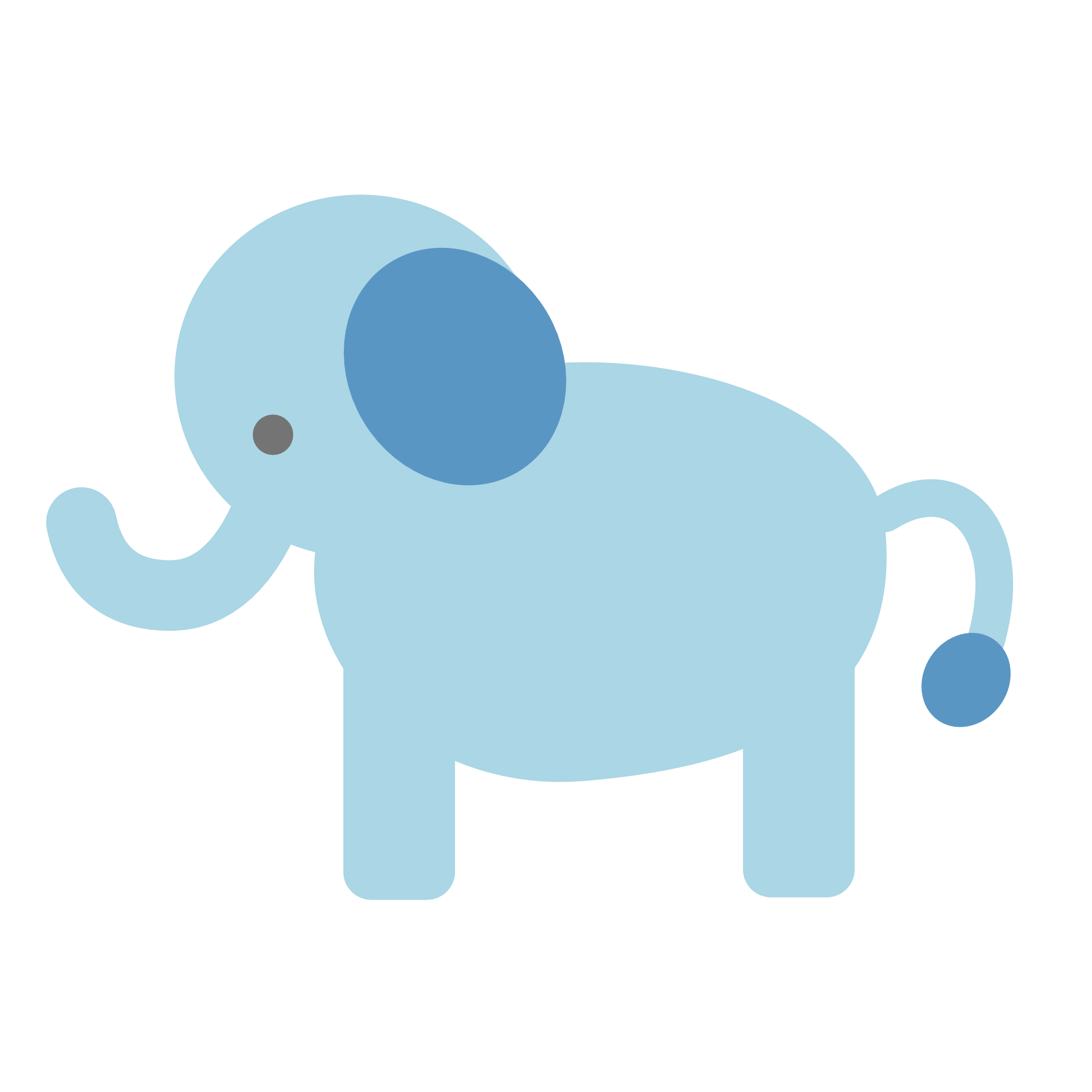 象（ベクターリメイク）のイラスト