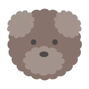 ふわふわの犬の顔