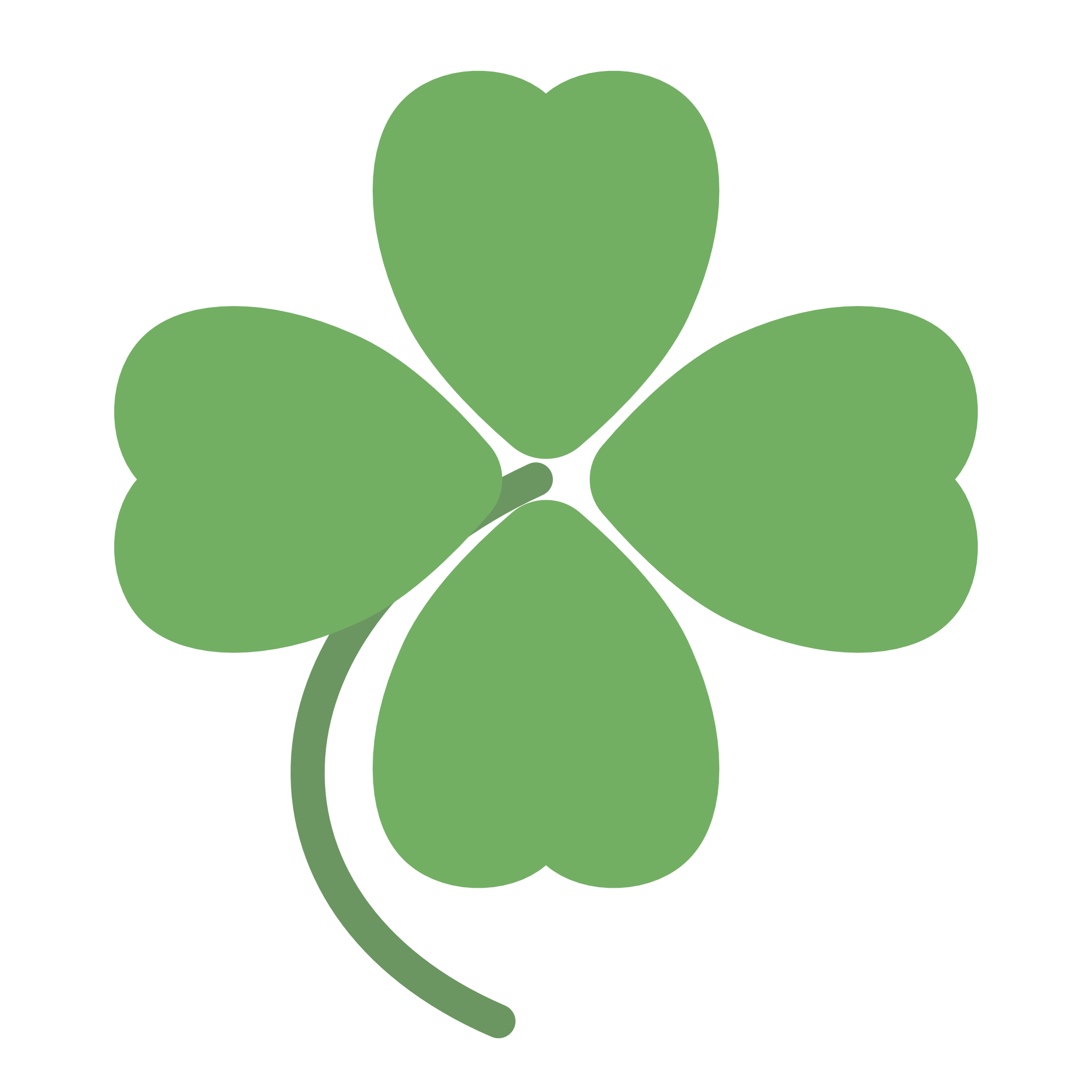 四葉のクローバー（ベクターリメイク）のイラスト