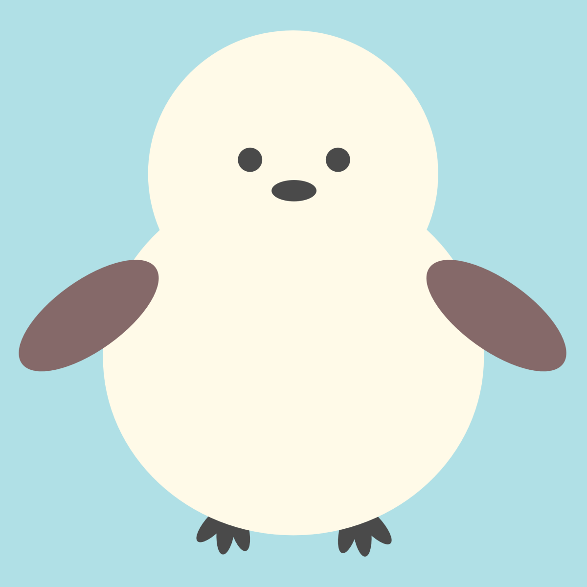 羽を広げるシマエナガ