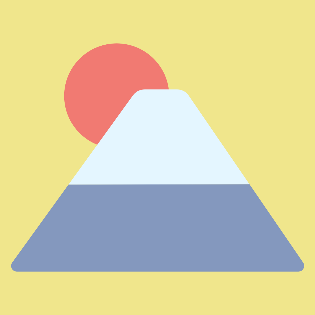 富士山と太陽（ベクターリメイク）