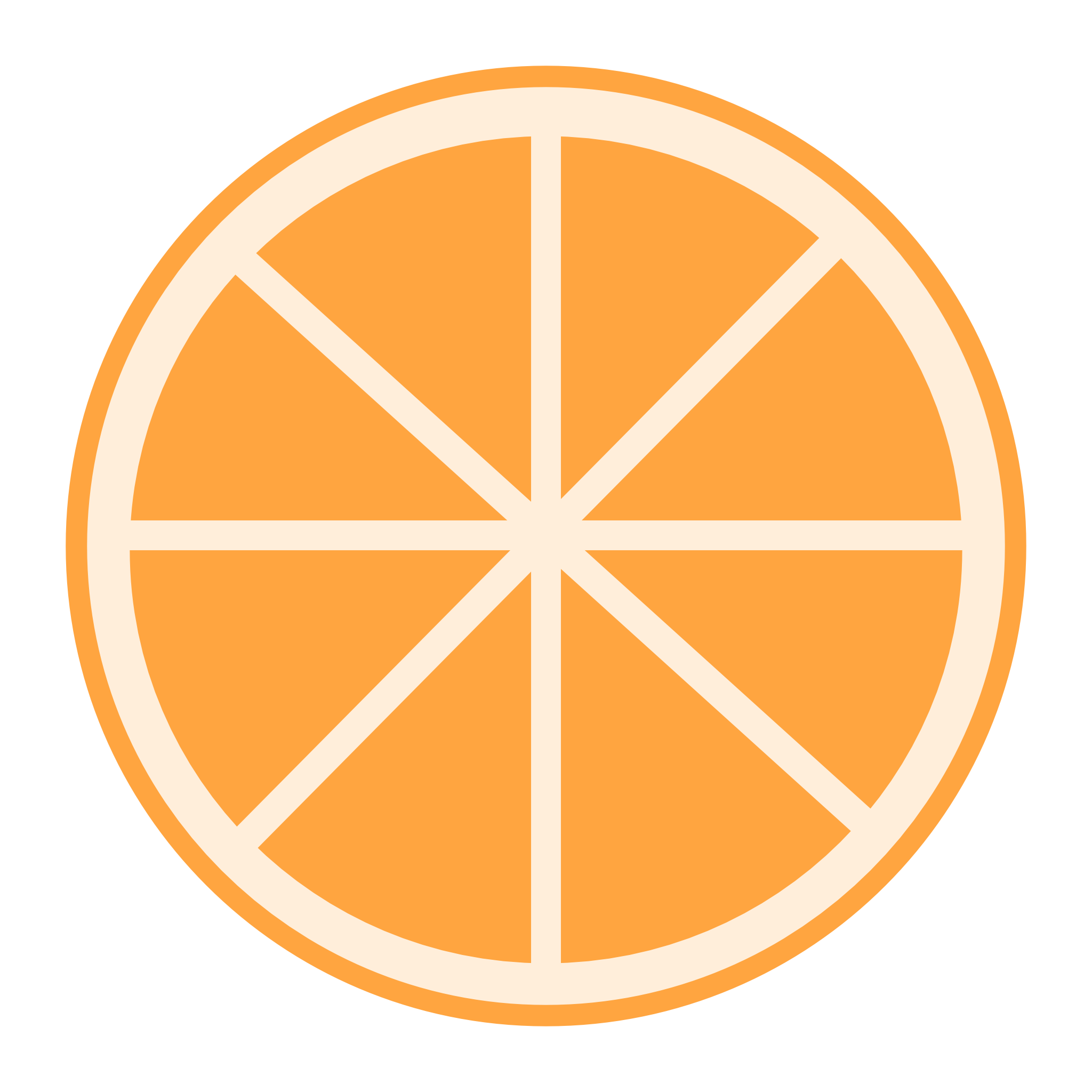 オレンジの断面（ベクターリメイク）のイラスト