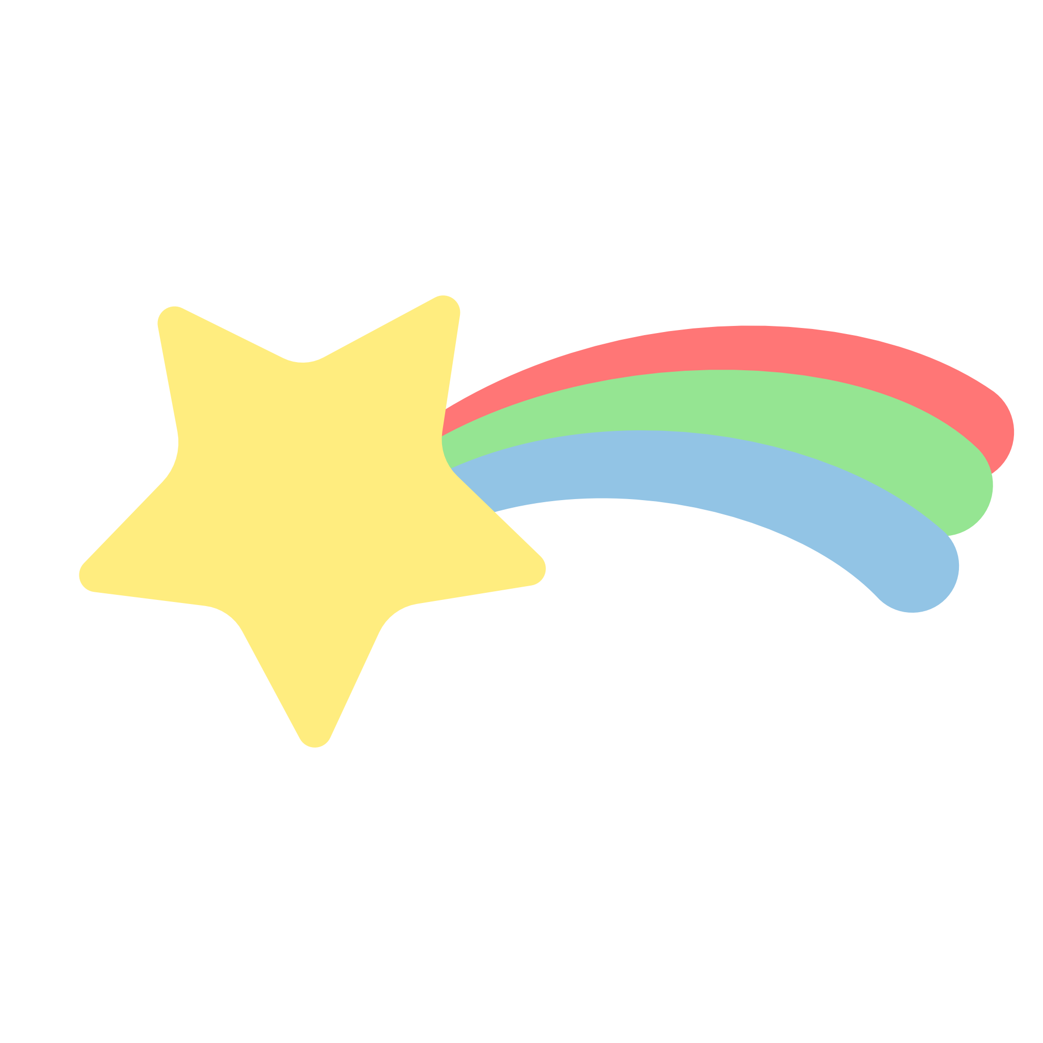 流れ星（ベクターリメイク）のイラスト