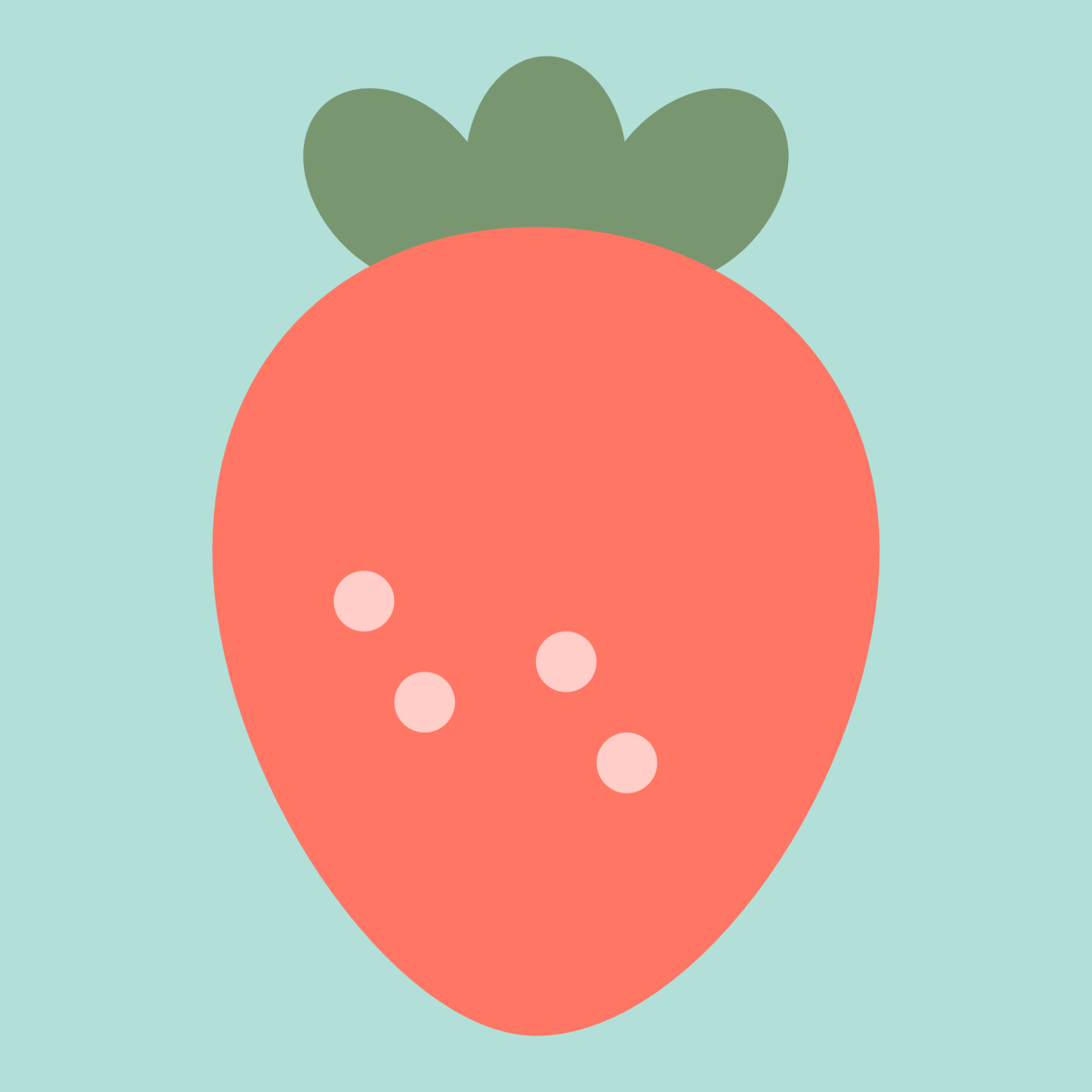 いちご（ベクターリメイク）のイラスト