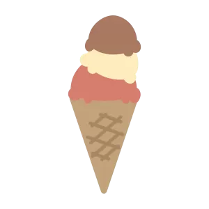 3段のアイスクリーム