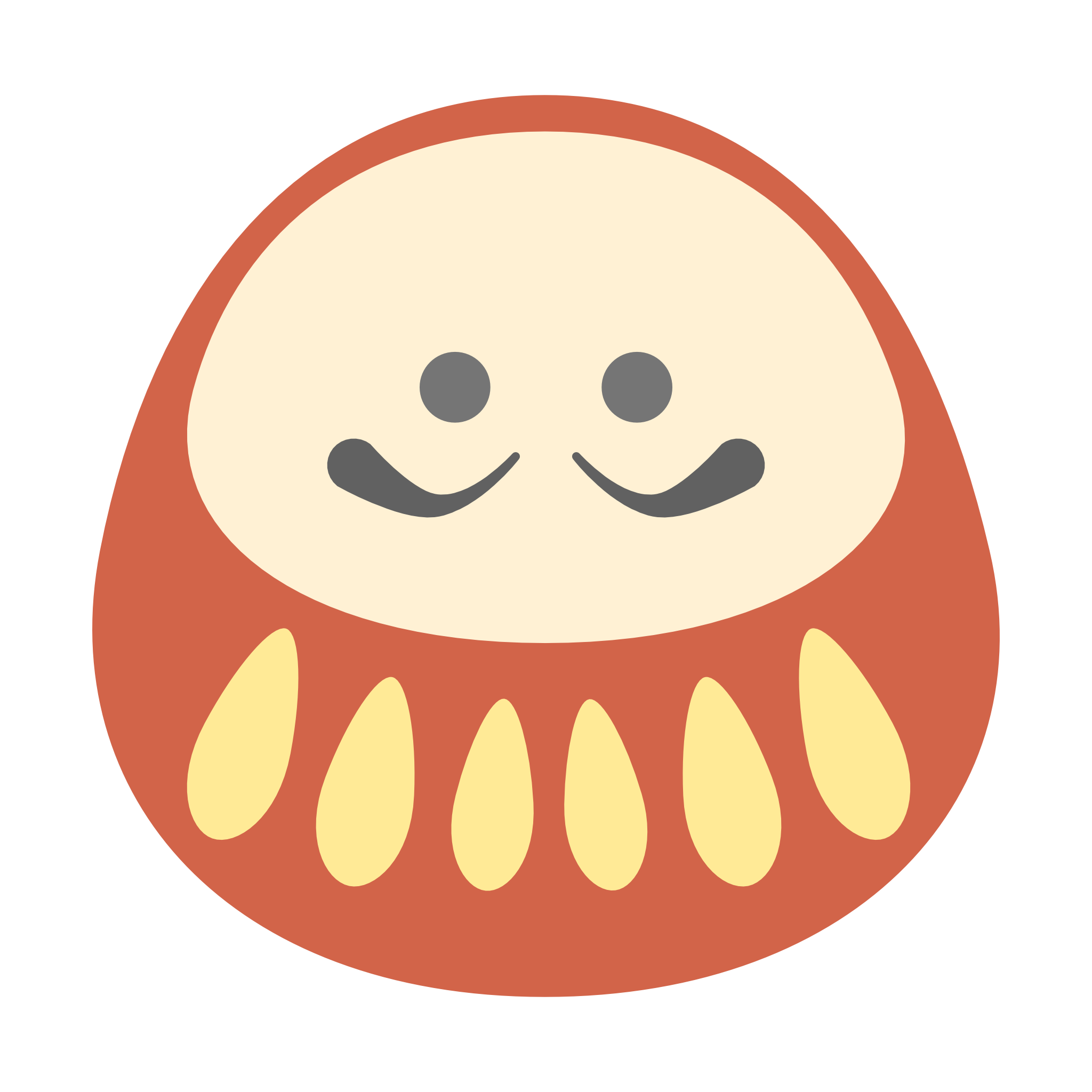 ヒゲだるまのイラスト