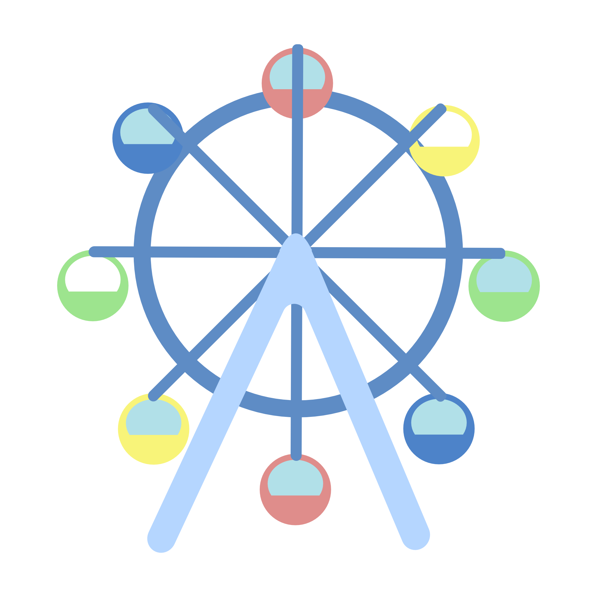 観覧車（カスタム用）のイラスト