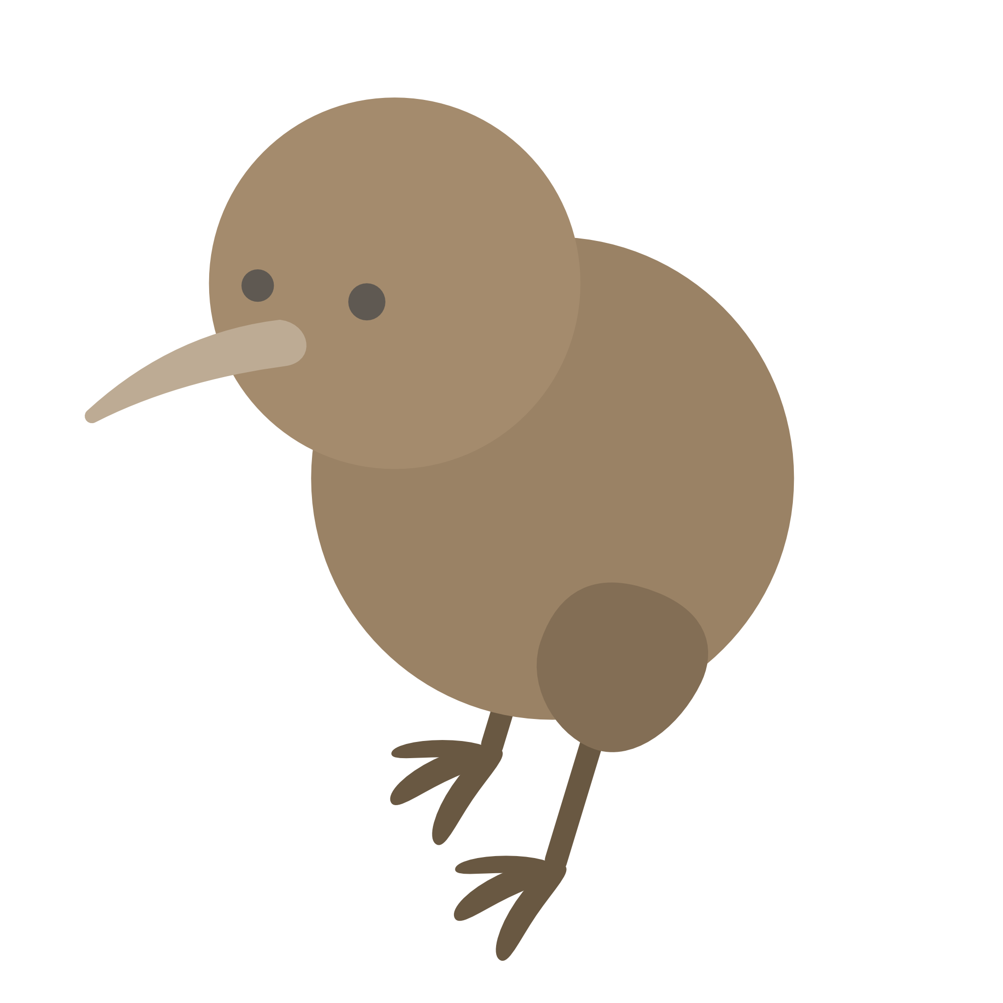 鳥のキウイのイラスト