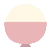 ご飯が入ったお茶碗