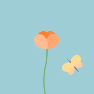 ポピーと蝶々