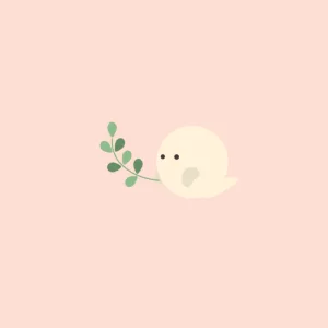草を持つおばけ