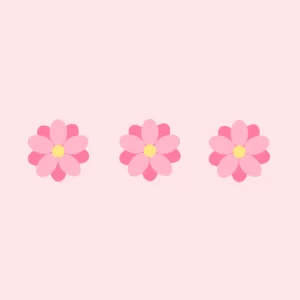 桃の花三つ