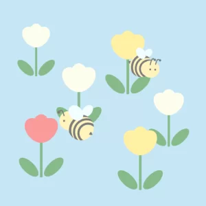 花と蜜蜂の舞