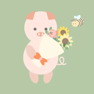 花束と仲間たち