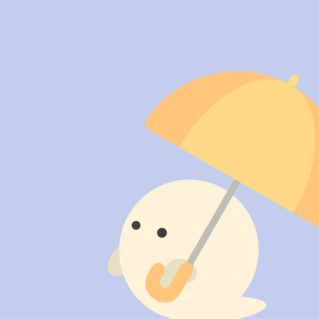 おばけも雨の中散歩です