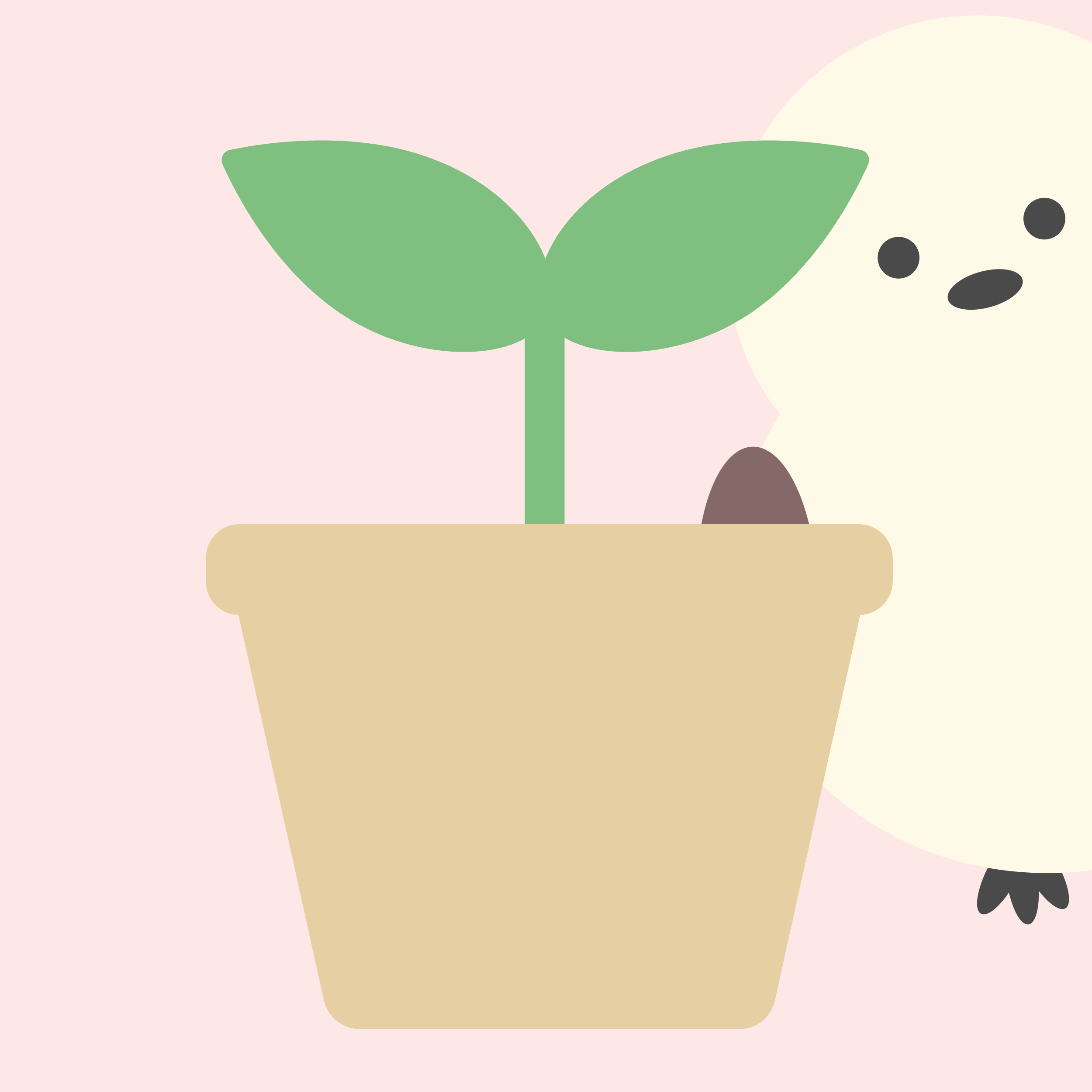 シマエナガと双葉