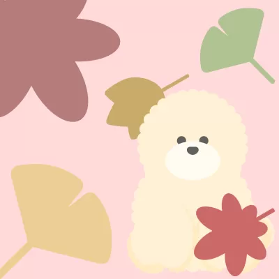 ふわふわに、秋の色がひらり