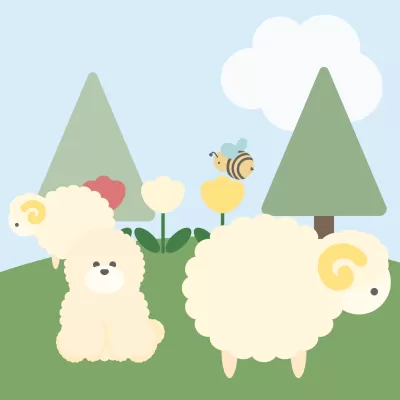 ふわふわが集まると、森はもっとやさしくなる。