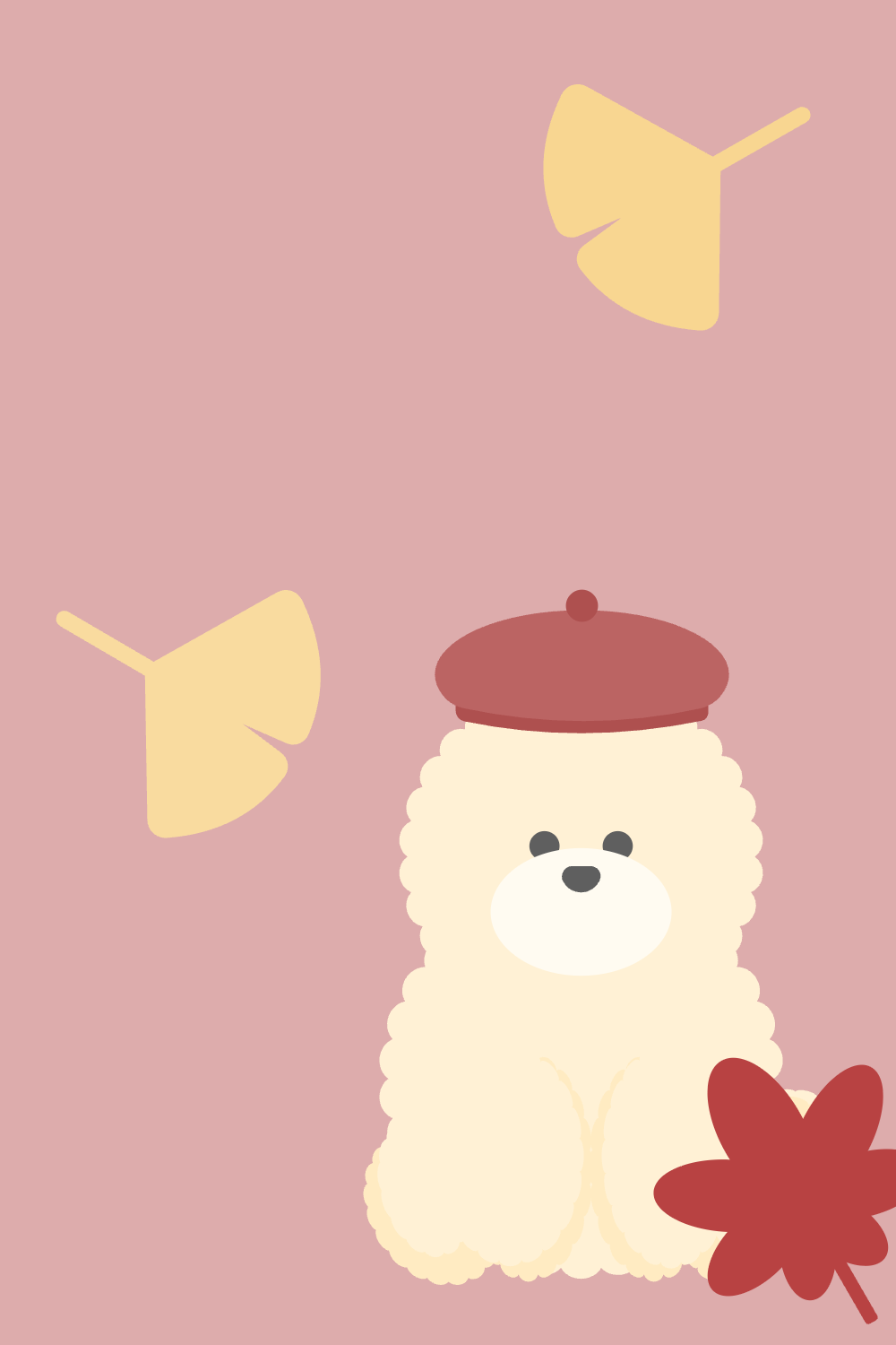 秋のふわふわ犬