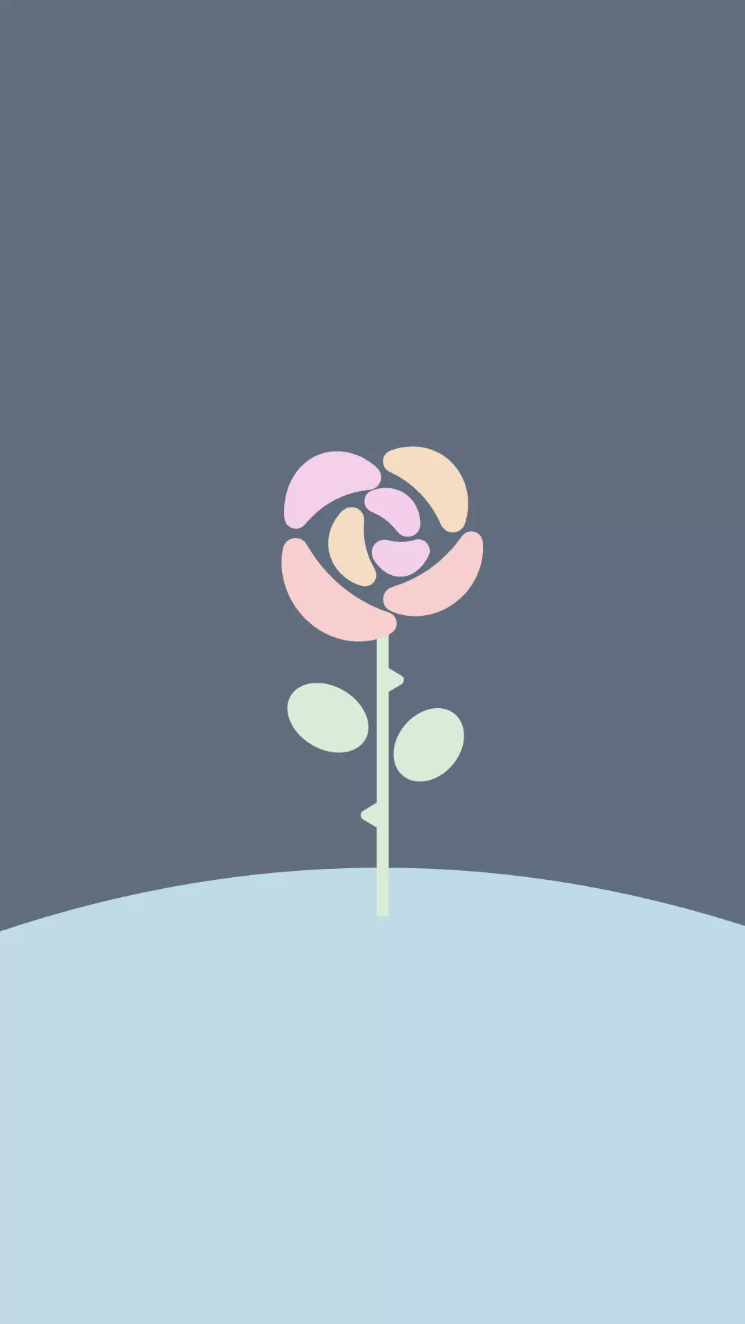 柔らかなバラの丘